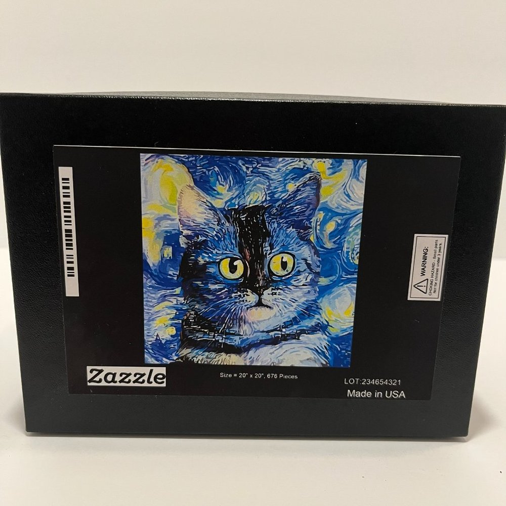 Cat Jigsaw Puzzle - Starry Night Tabby